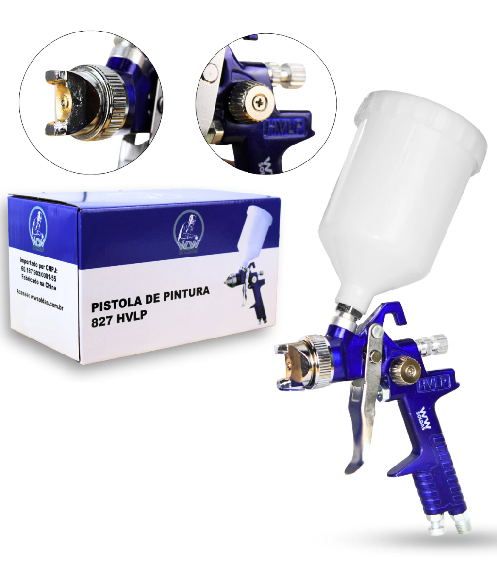 Pistola De Pintura Mod 827a1 Gravidade Ww...