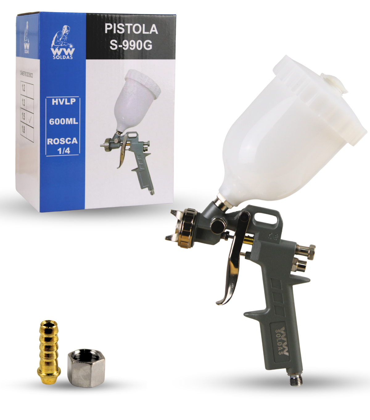 Pistola De Pintura Mod S990-g Gravidade -...